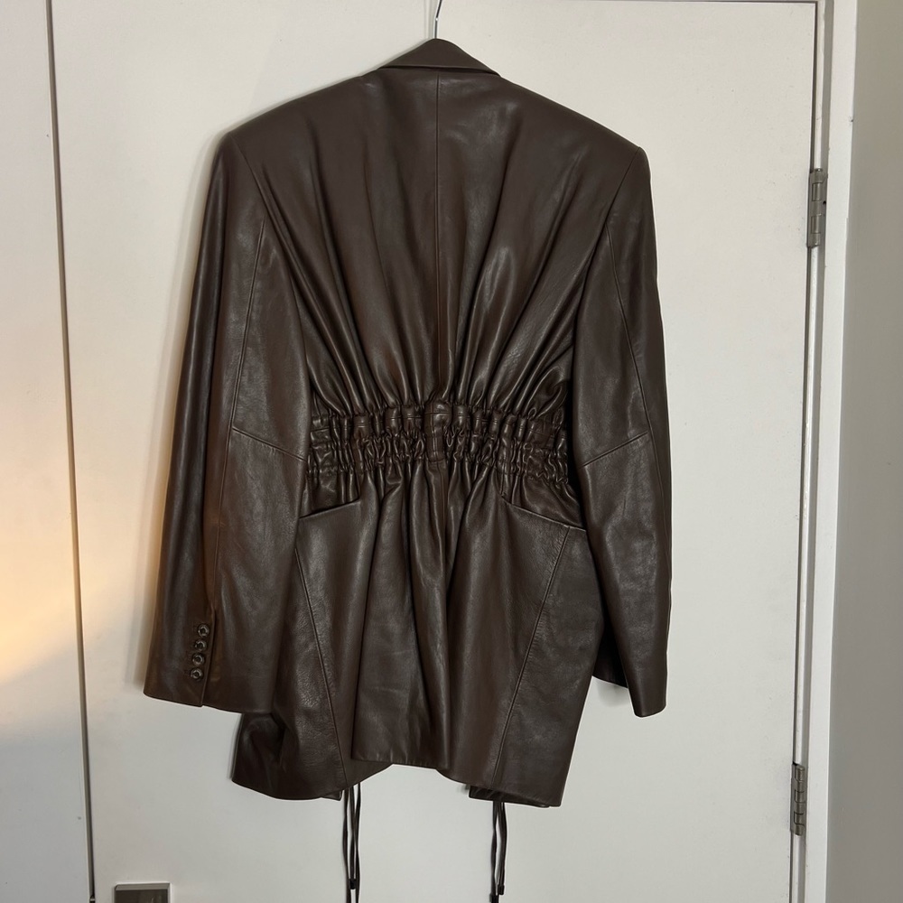 The Mannei Irbid leather blazer in brown size 38 (US 6) - Picture 9 of 15